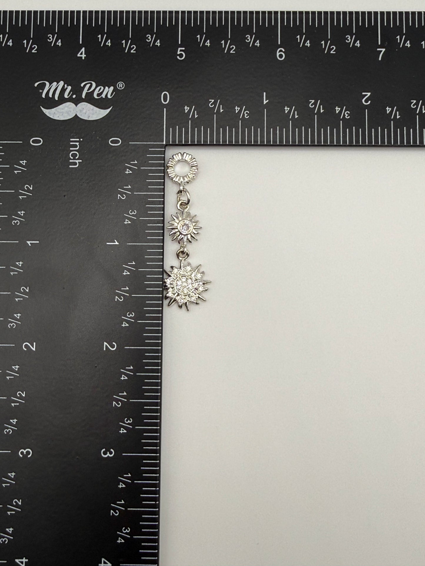 Double Sun Silver DIY Charm Pandora Style Pendant