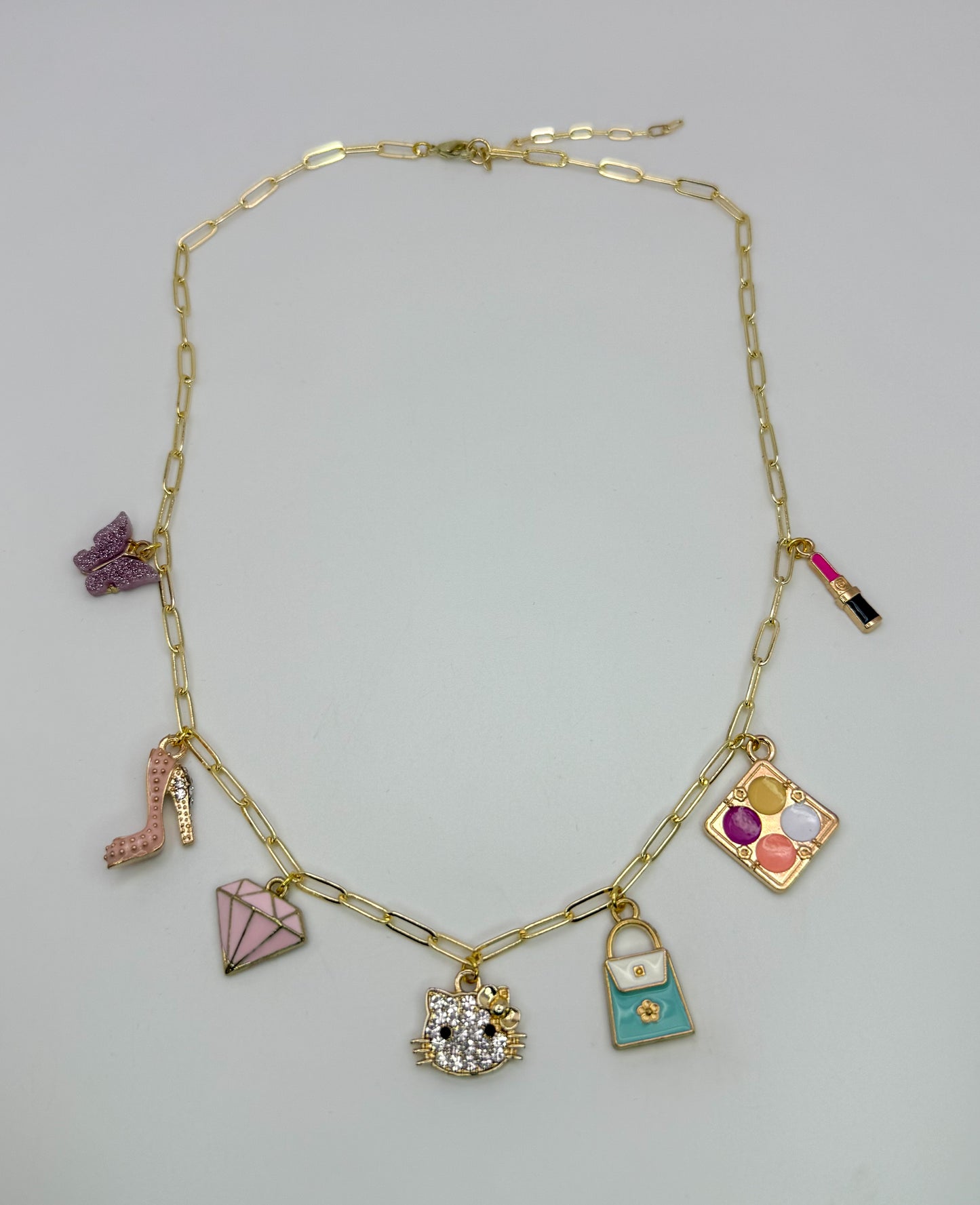 Miss Diva Gold Charm Necklace