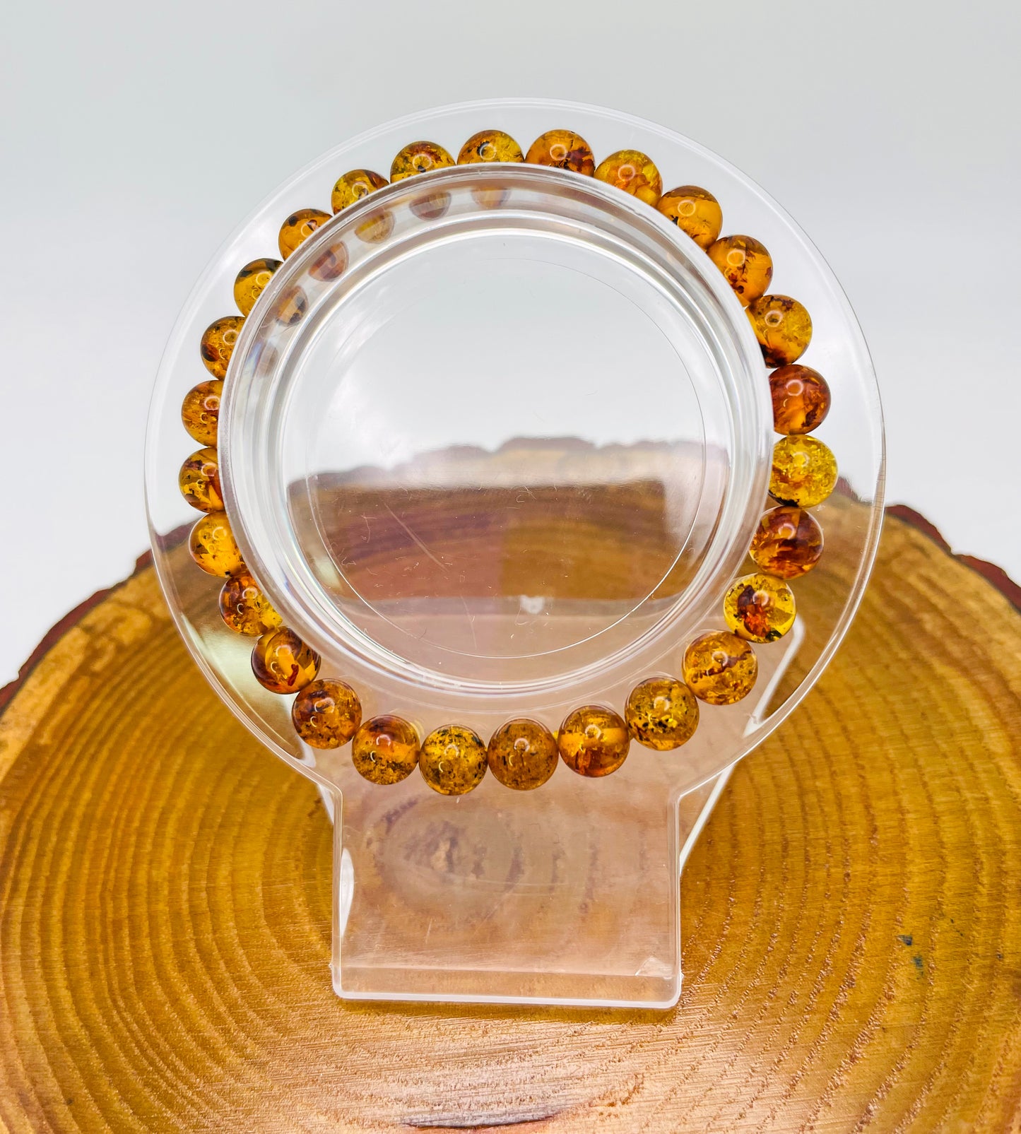 Natural Flower Amber Bracelets