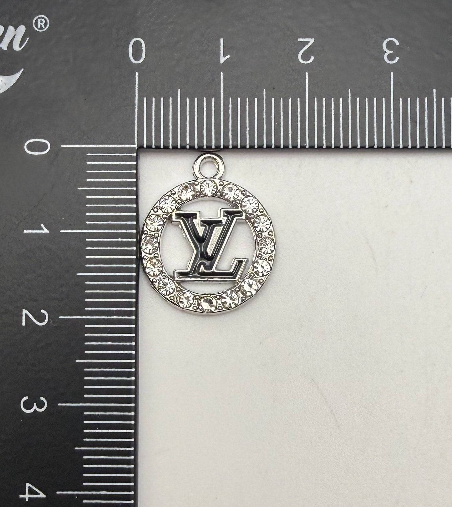 LV Round Metal DIY Charms