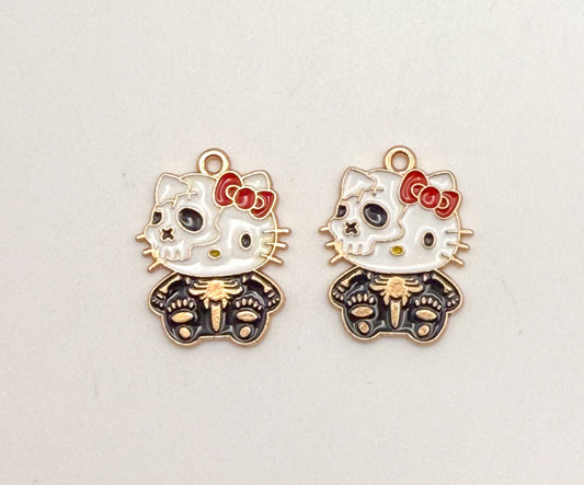 Halloween Hello Kitty Gold DIY Charms