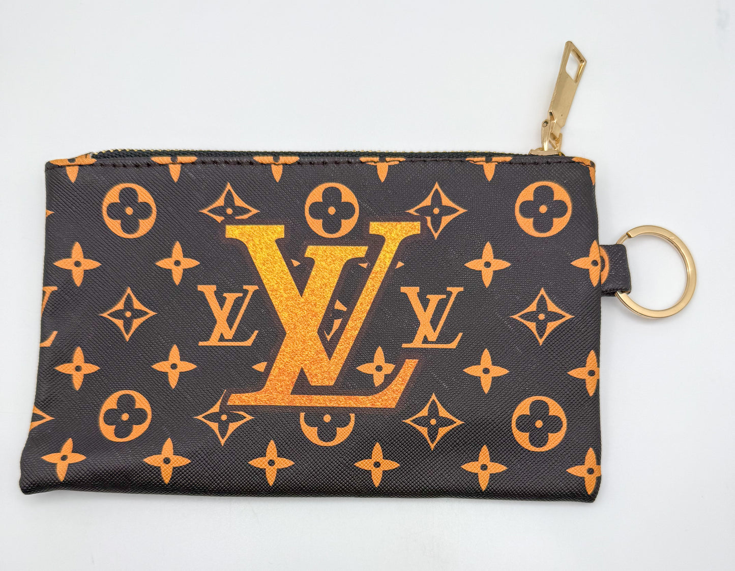 LV Brown & Tan Keychain Wallet Accessory