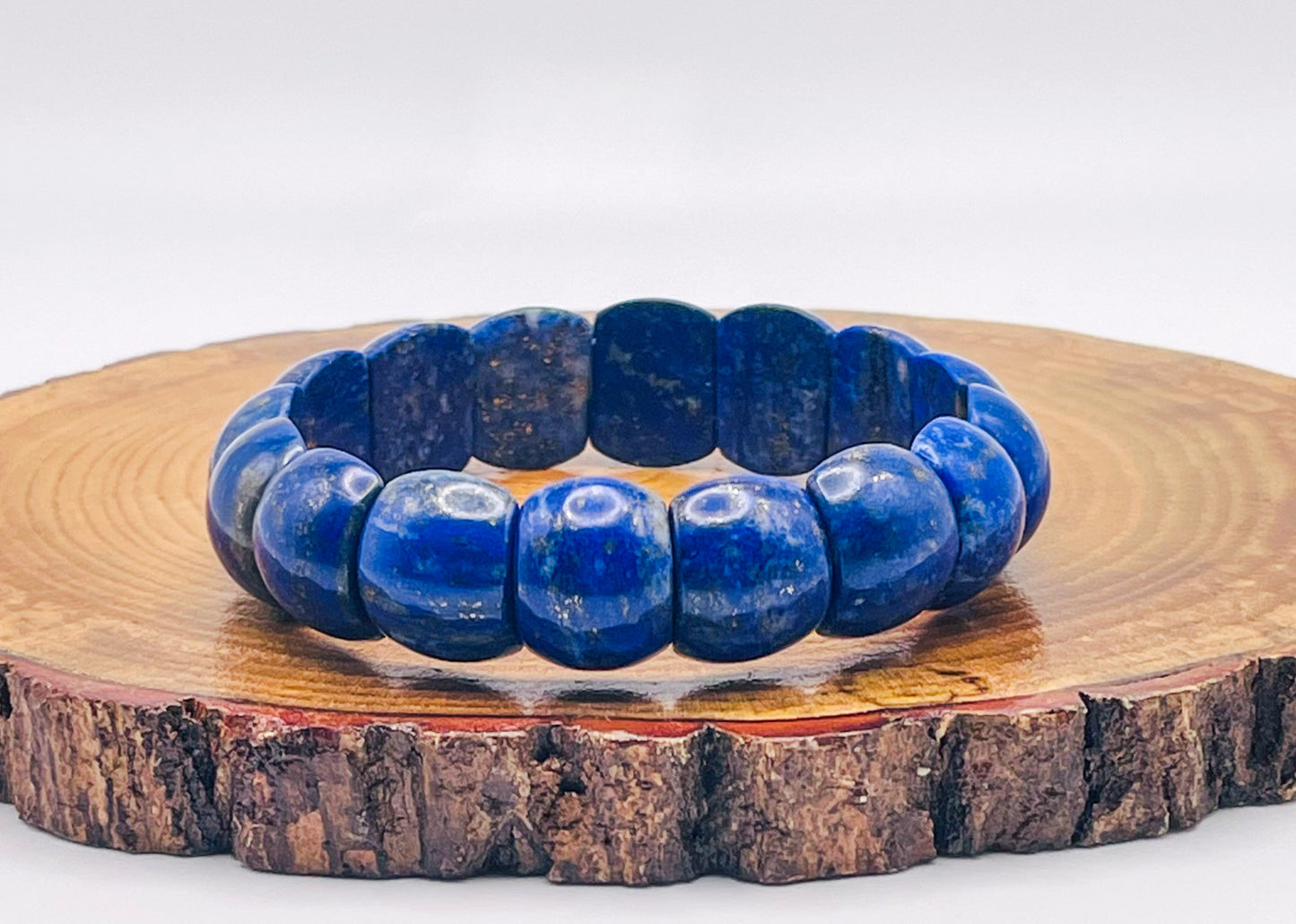 Natural Lapis Lazuli Crystal Bangle Bracelets