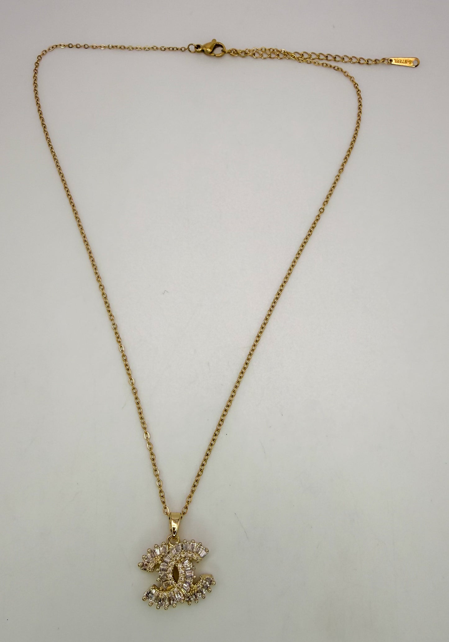 NEW CC Designer Crystal Zircon Pendant Necklace