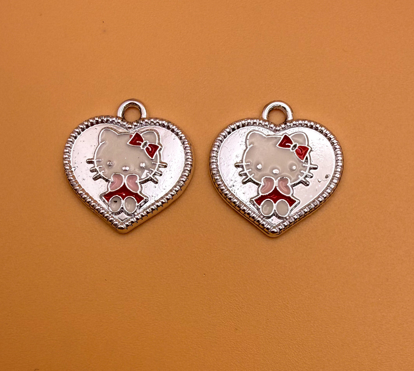 Variety of Gold & Silver Hello Kitty Metal Charms