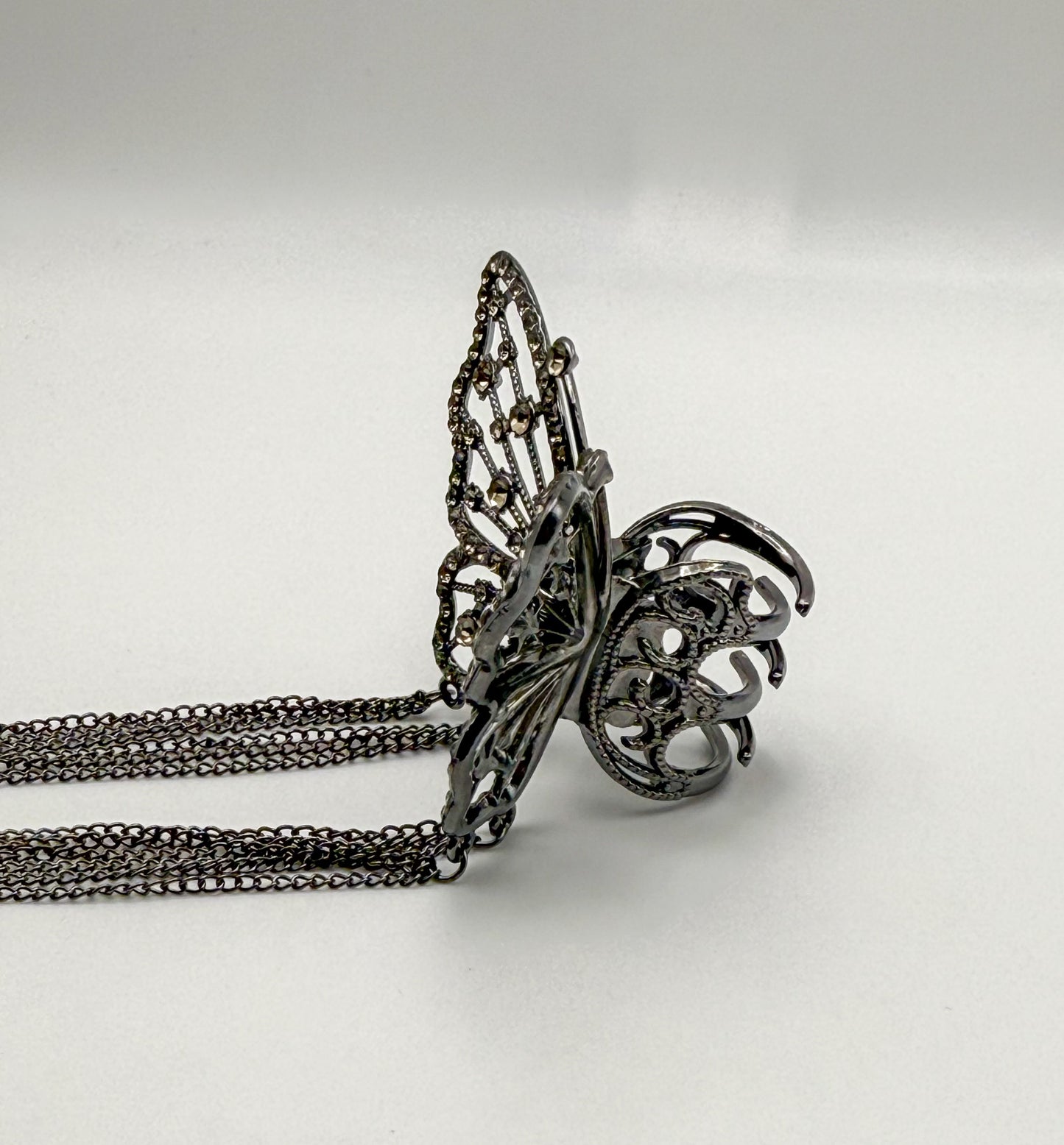 Small Black Butterfly Metal Hair Clip