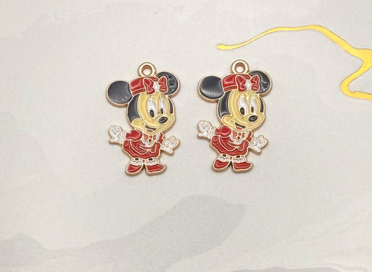 Baby Minnie Mouse DIY Gold Metal Charms