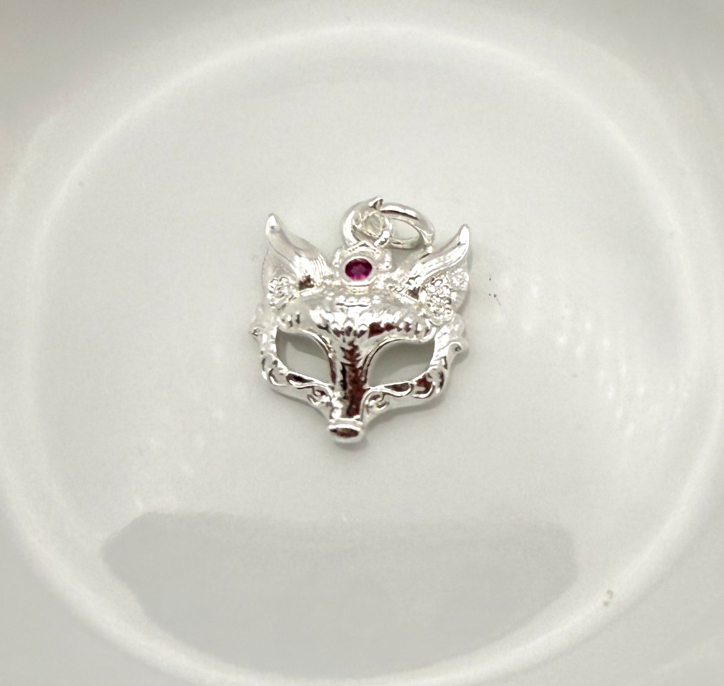 Gold & Silver Fox Mask Metal Charms