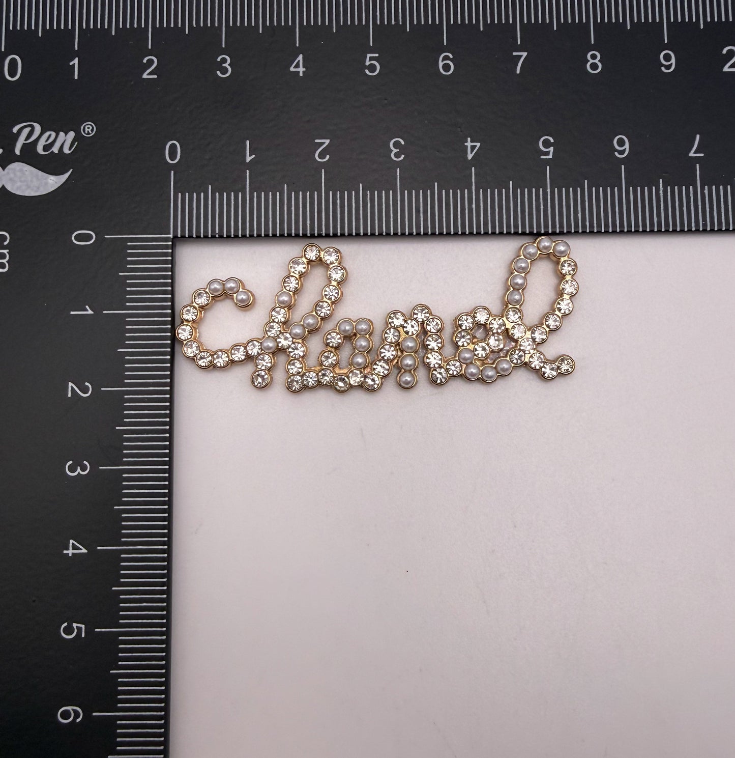 Bling CC Name Plate Metal DIY Charms
