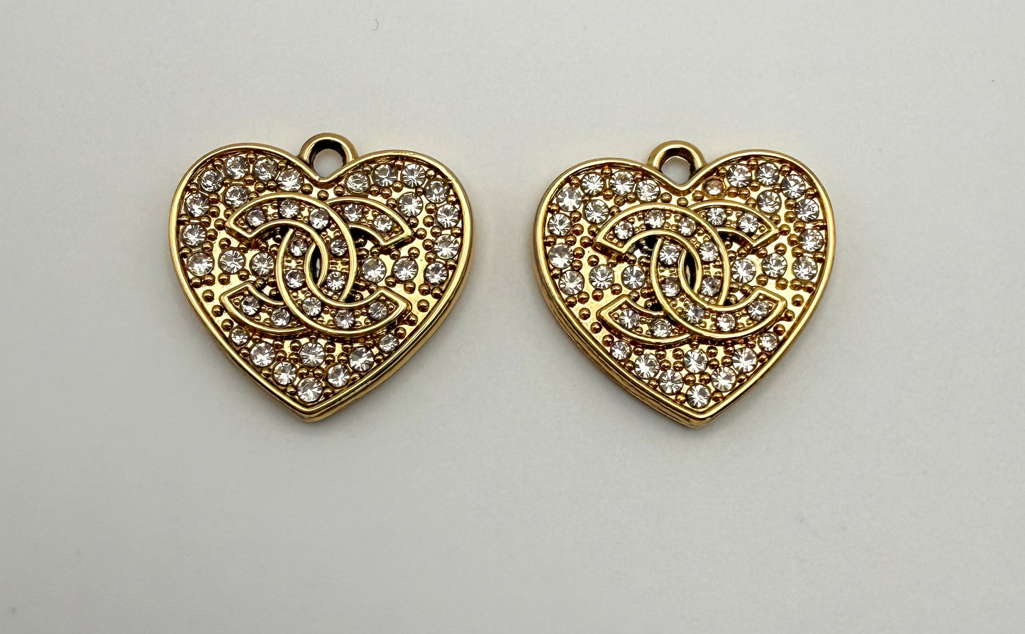 High Quality Gold CC Designer Heart Charms