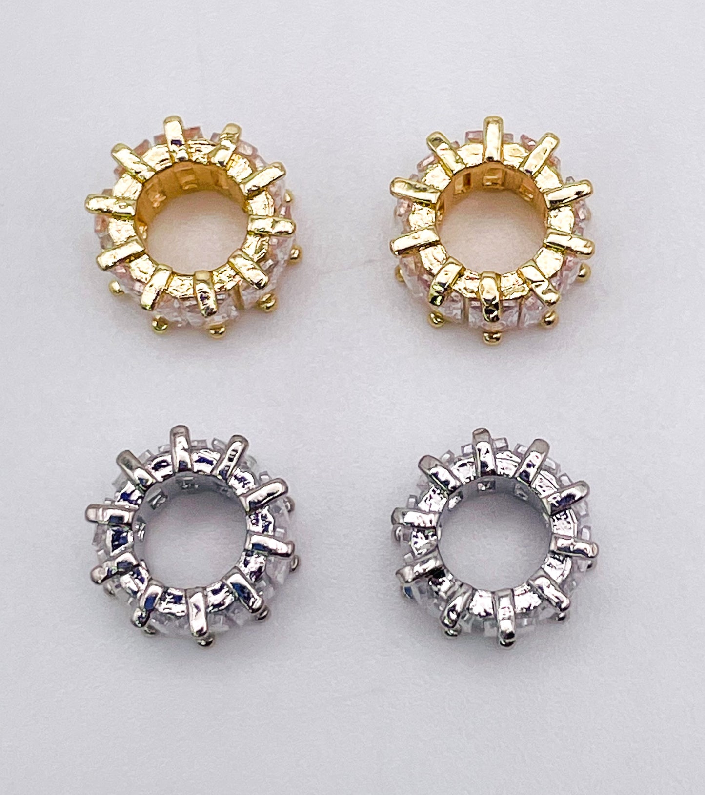 Zircon Spacer Charm Beads