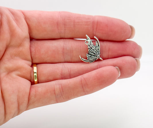 Silver Butterfly Wing Connector DIY Charms