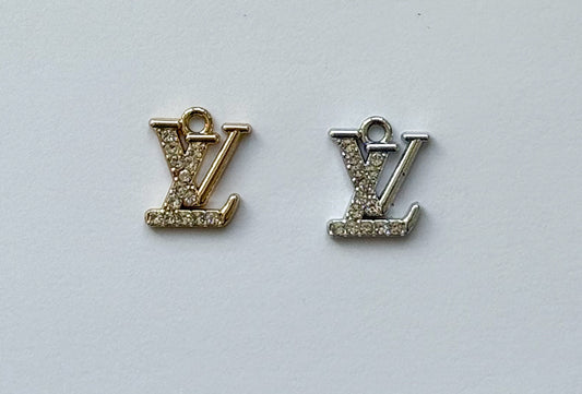 Bling LV Designer Gold or Silver DIY Charms