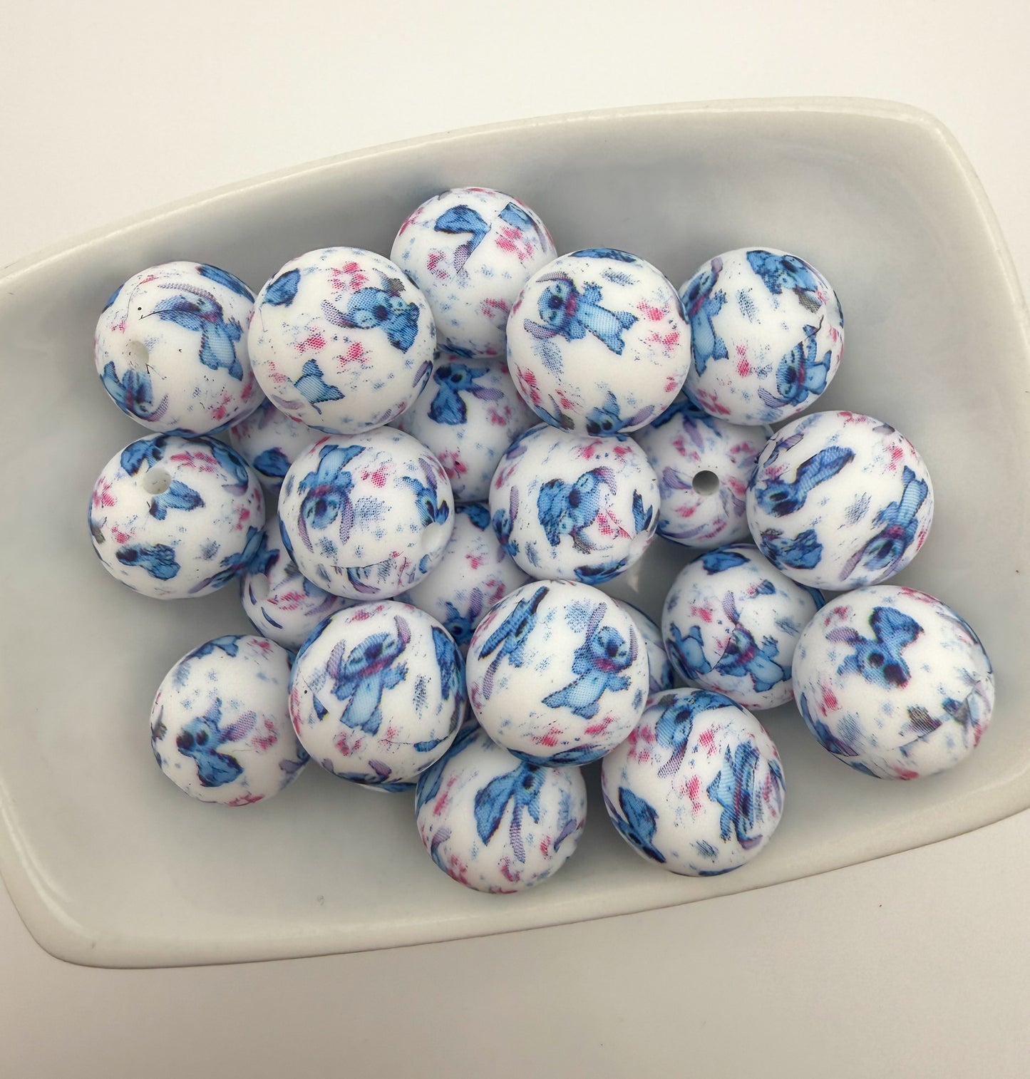 Stitch Printed Silicone DIY Pen Keychain Beads