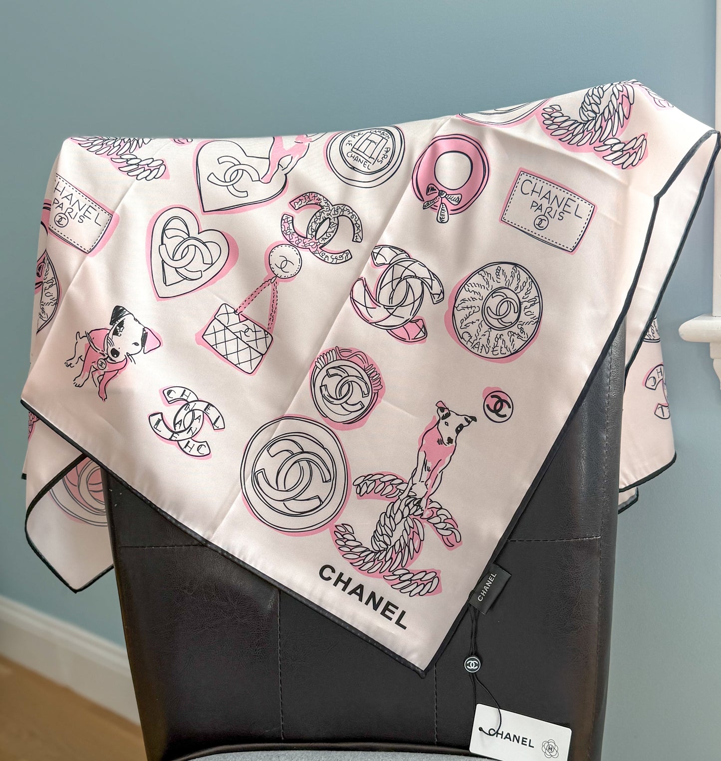 Designer LV & CC Silk Scarf Shawl Tapestry