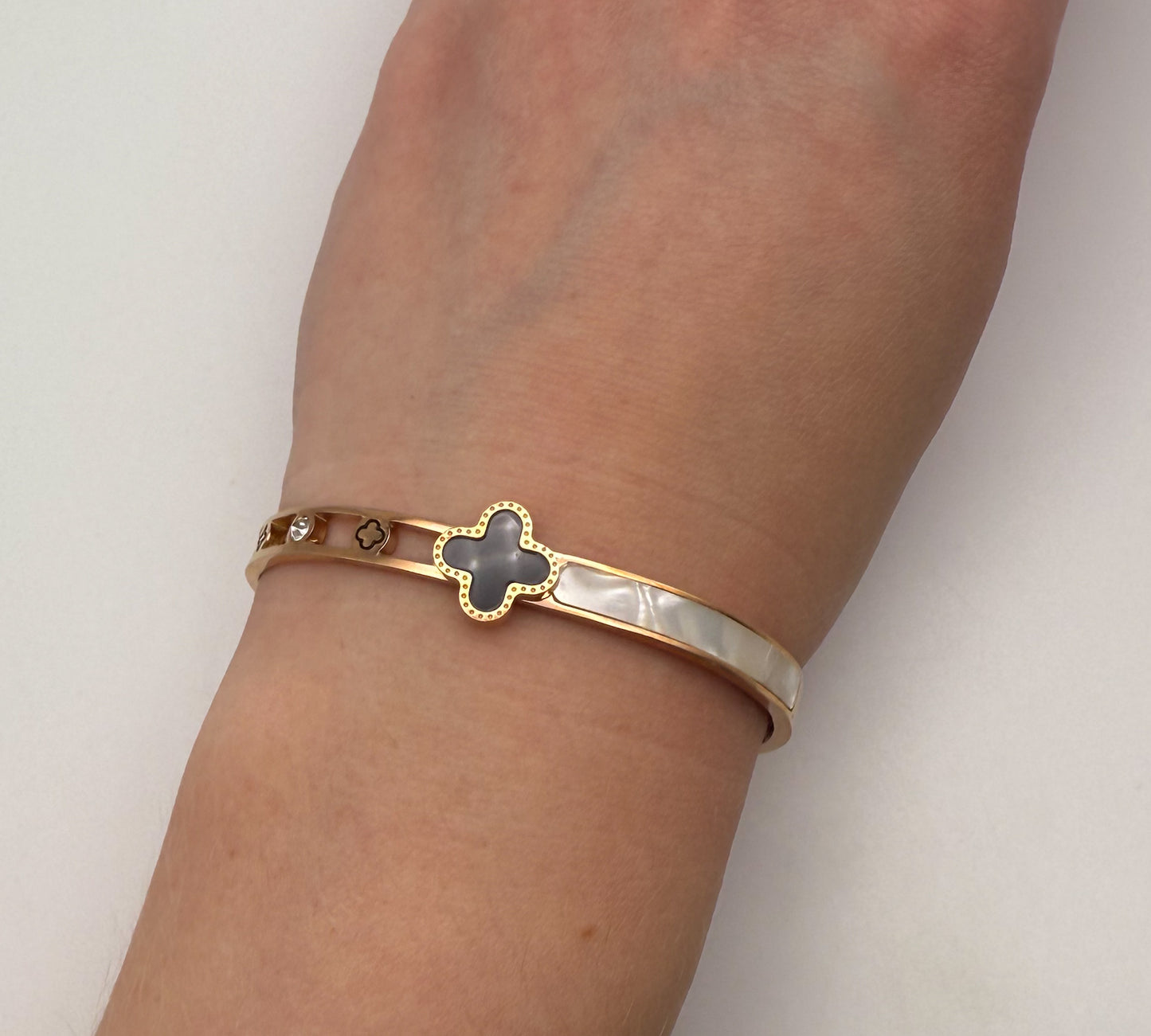 LV Clover Rose Gold Bangle Bracelet