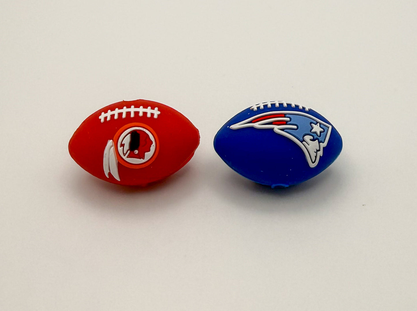 NFL’s Patriots & Chiefs Silicone Football DIY Pen Focal Beads