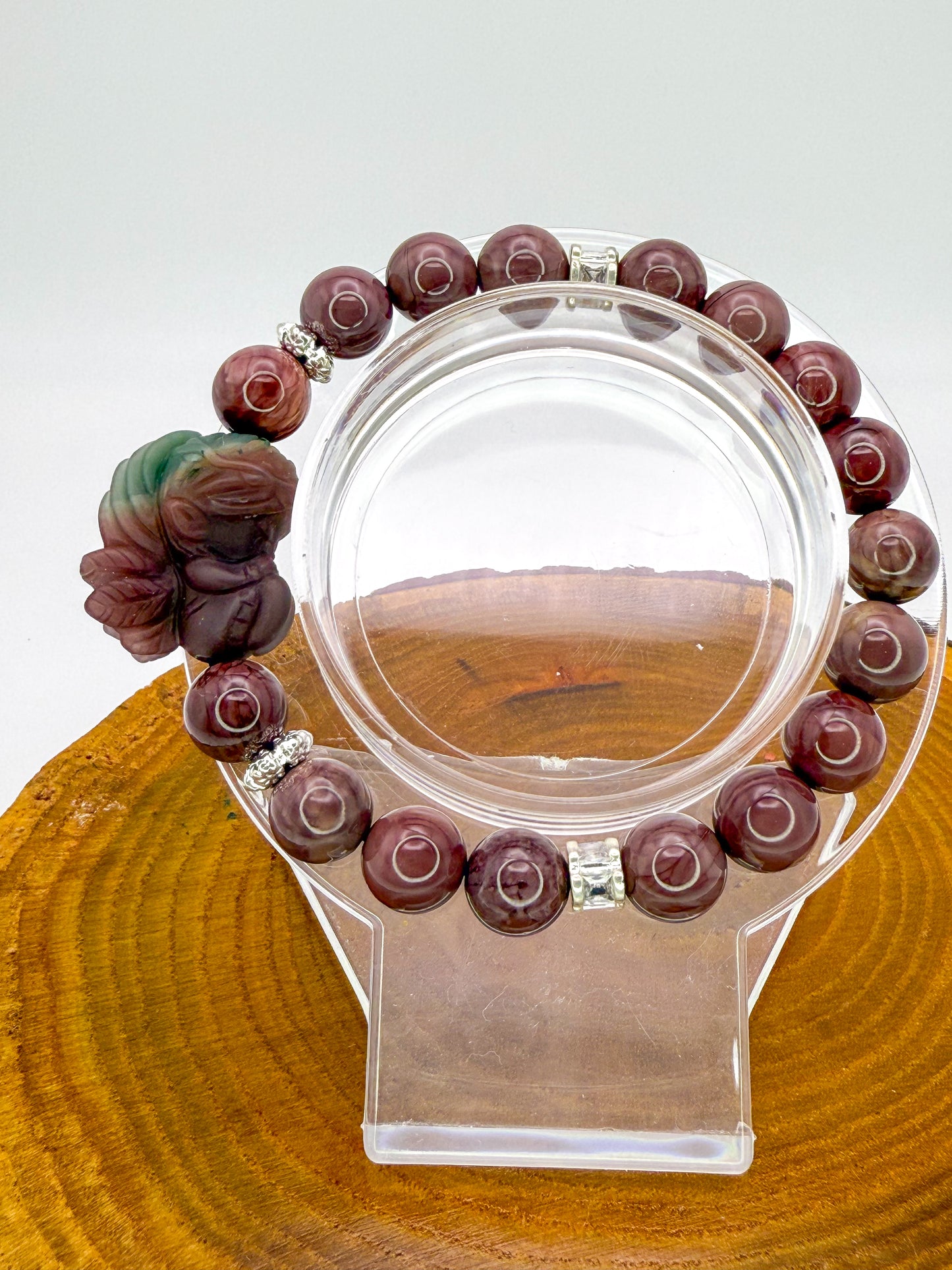 Natural Alashan Agate Sleeping Fairy Adjustable Stretch Bracelets- 3 Different Styles