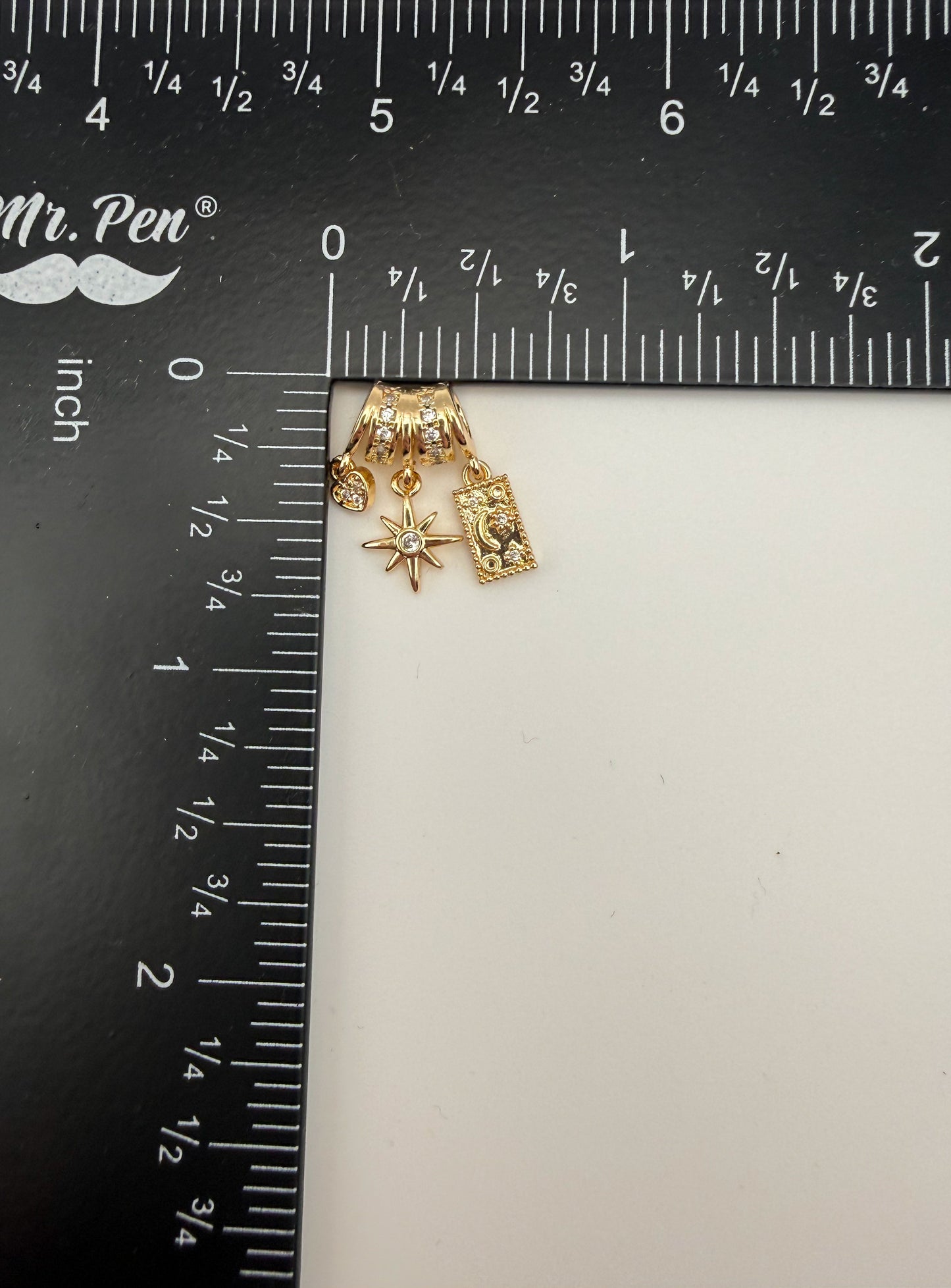 Gold & Silver Sun Moon Tarot Charm Pendant Pandora Style