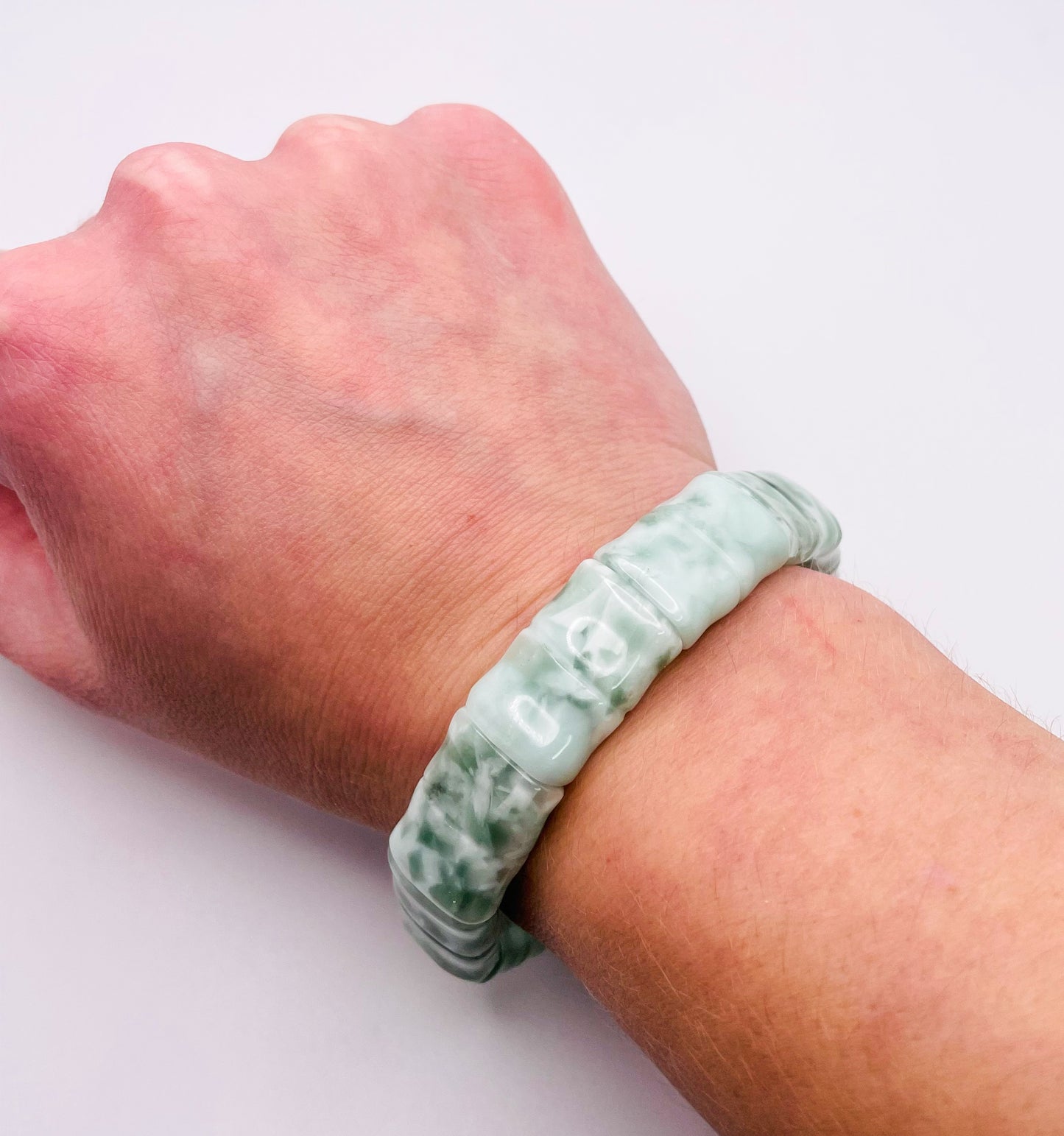 Natural Larimar Bangle Bracelet