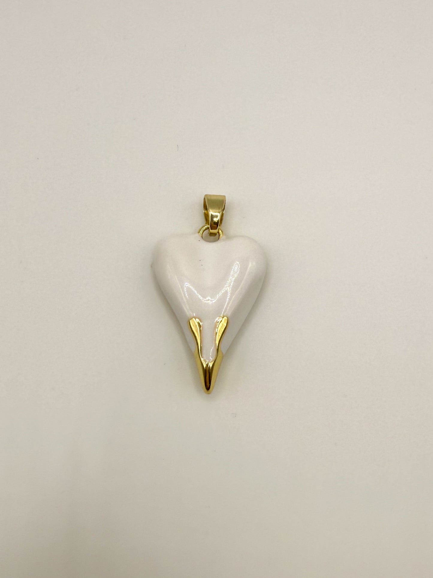 Gold Dripping Heart Gold Metal Pendant