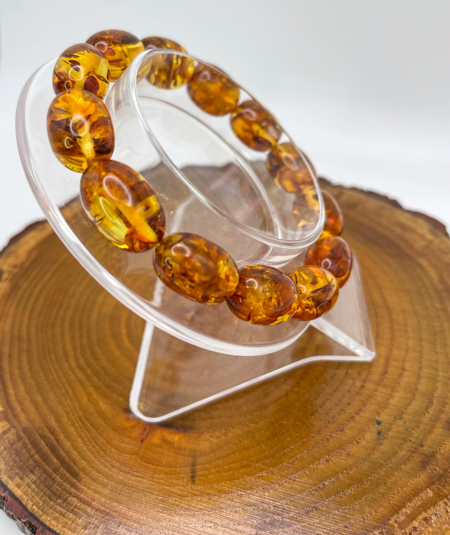 Natural Flower Amber Bracelets