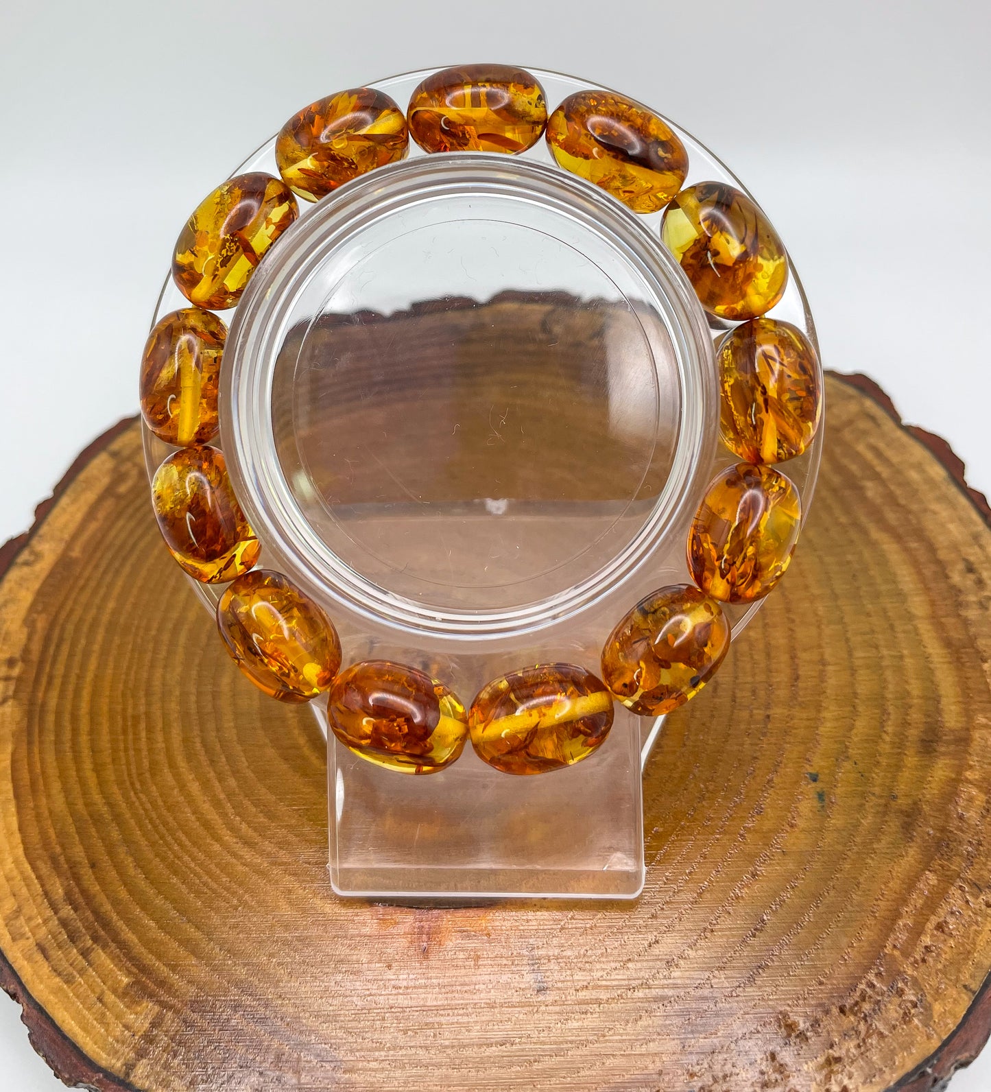 Natural Flower Amber Bracelets