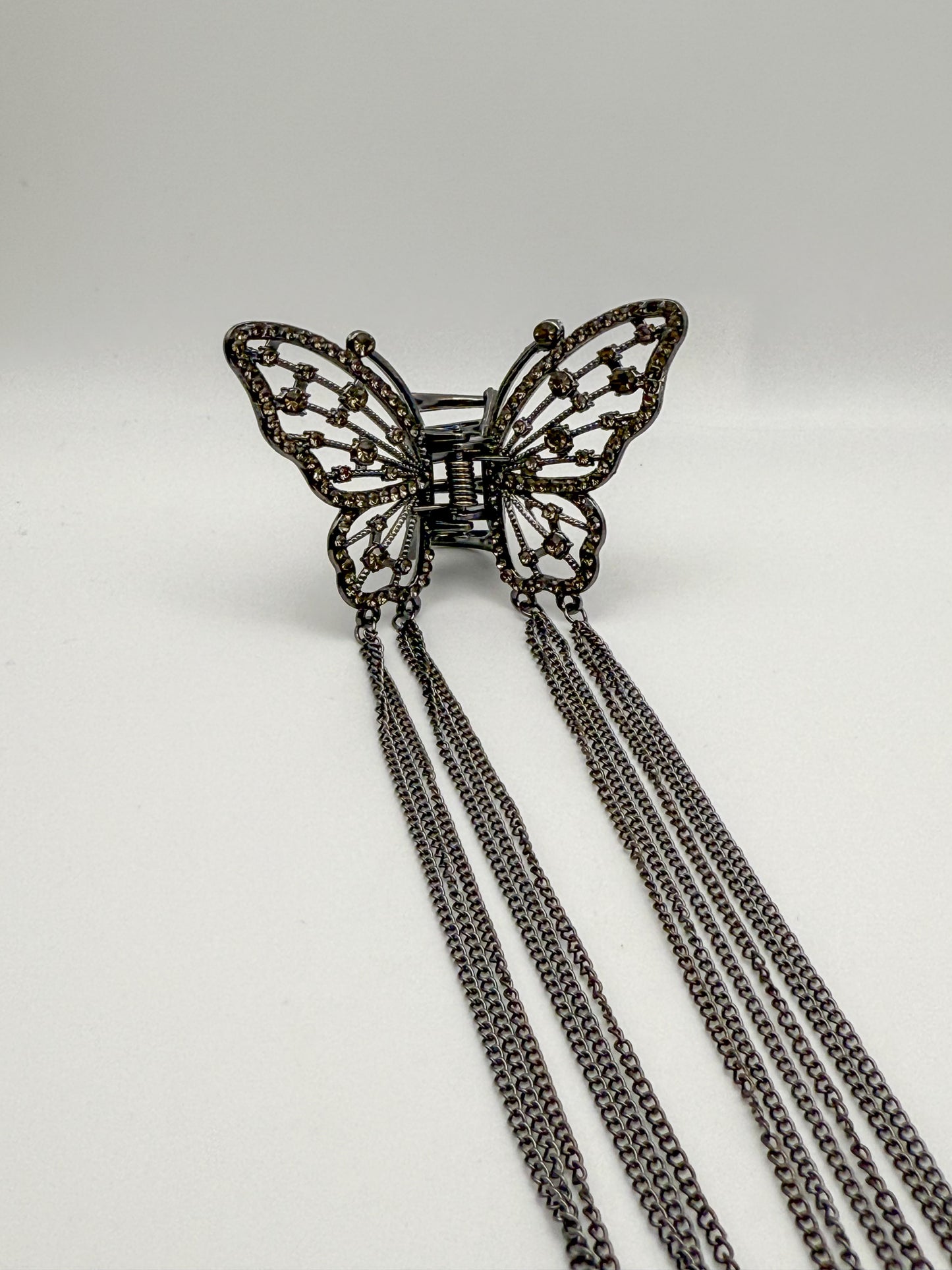 Small Black Butterfly Metal Hair Clip