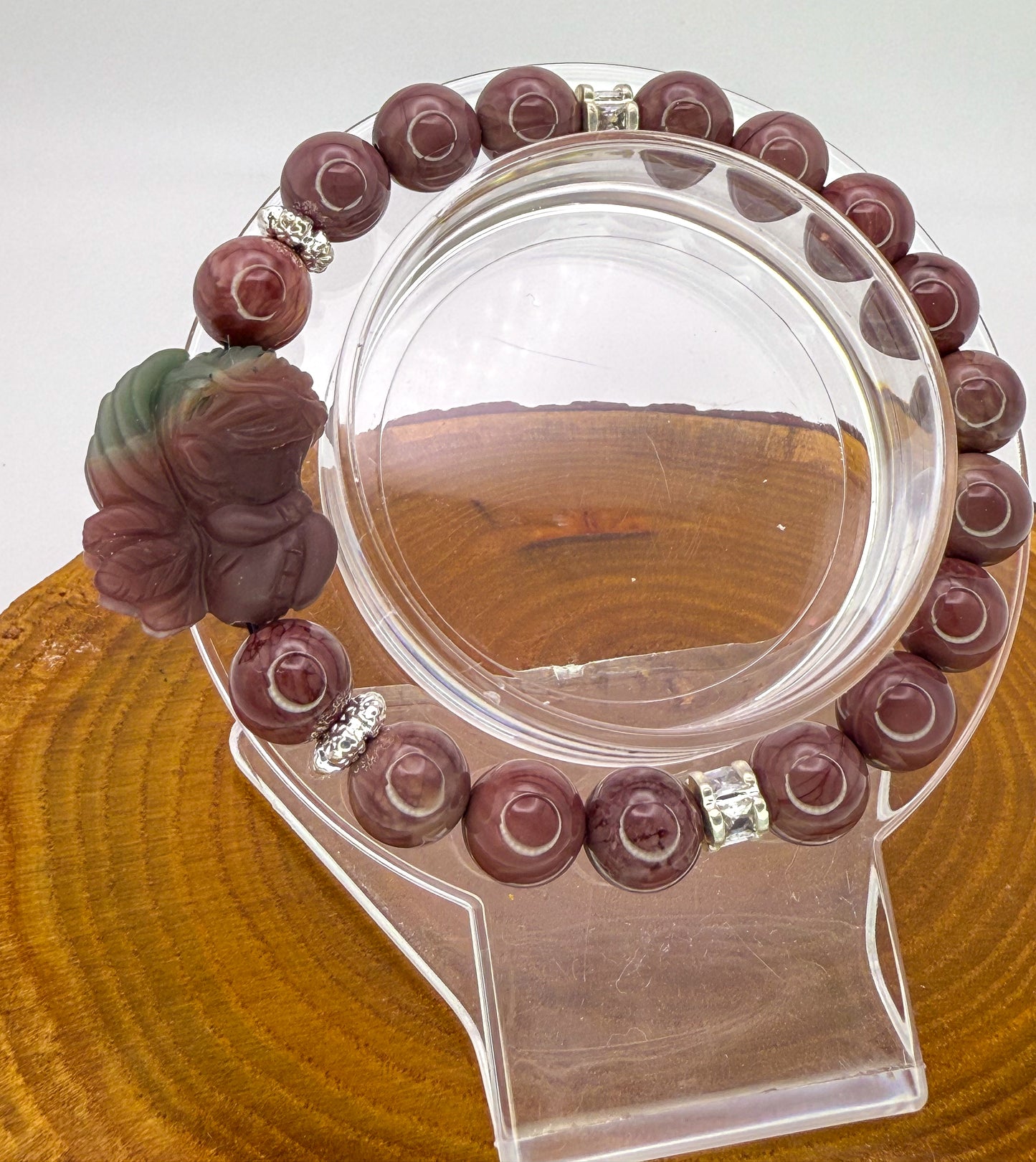 Natural Alashan Agate Sleeping Fairy Adjustable Stretch Bracelets- 3 Different Styles