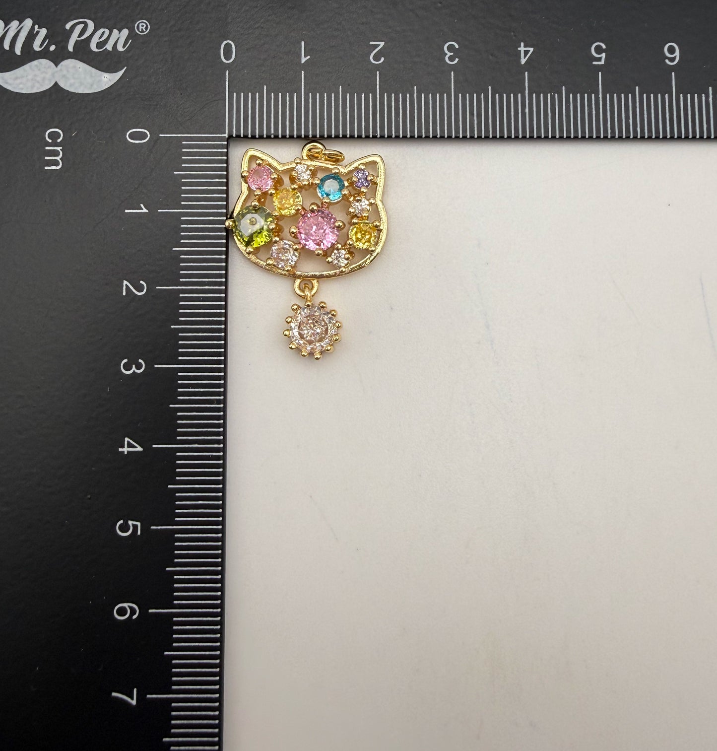 Big HK Kitty Head Pendant Charm