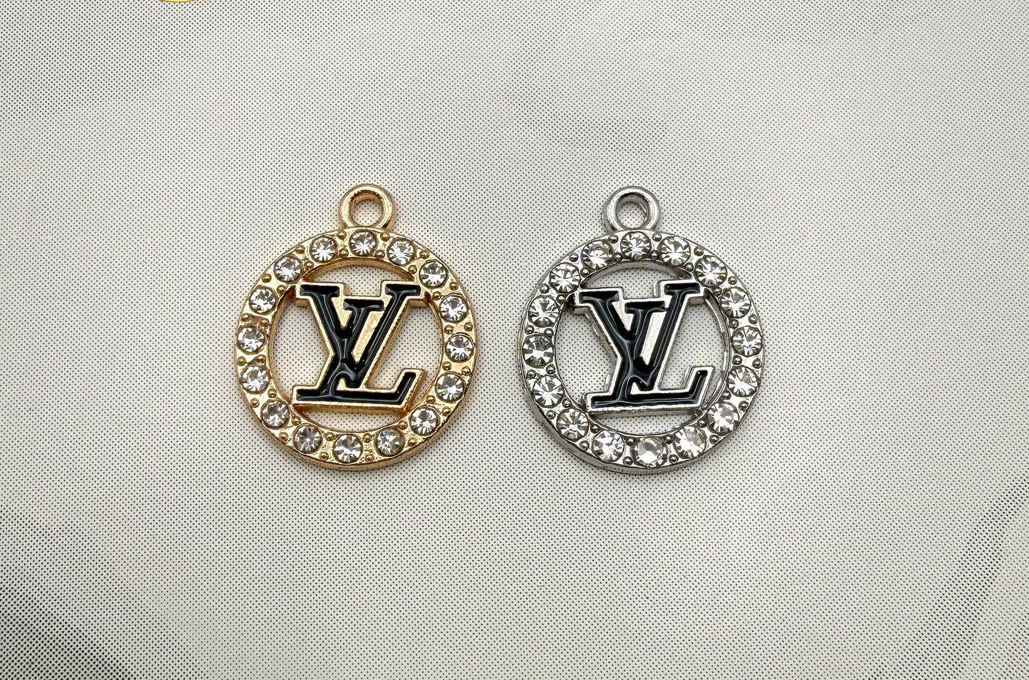 LV Round Metal DIY Charms