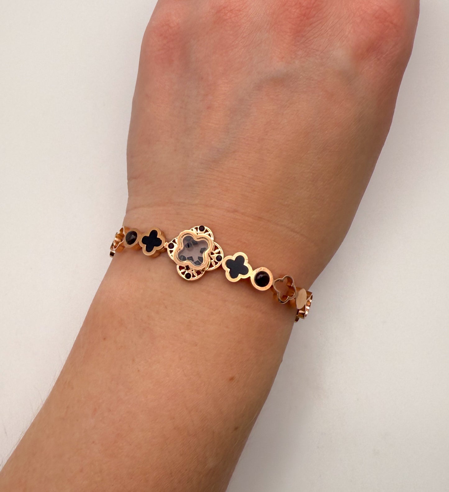 Rose Gold LV Clovers Bangle Bracelets