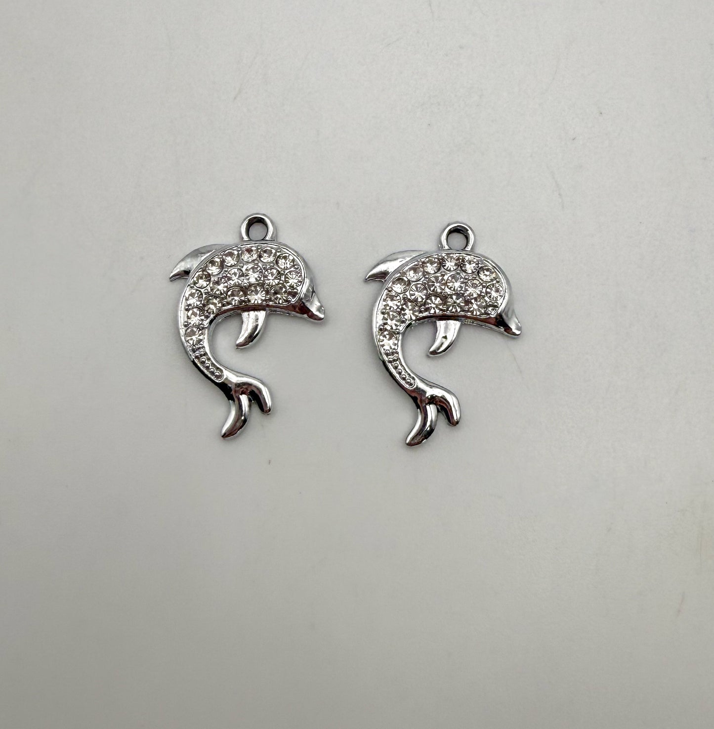 Gold Sparkly Dolphin DIY Charms