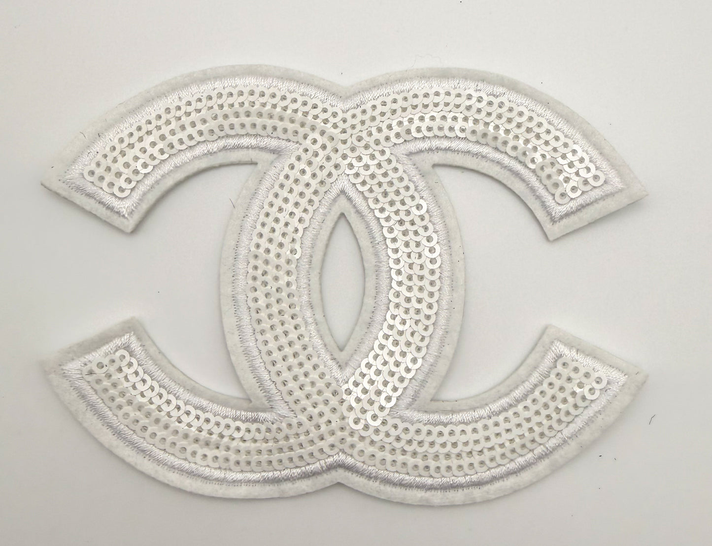 Medium Sized Black & White CC Designer Fabric DIY Glue On Sew on