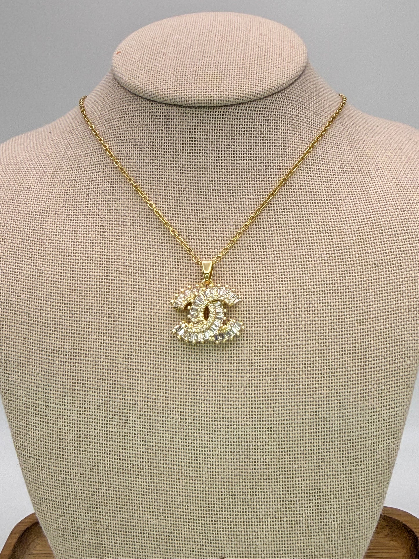 NEW CC Designer Crystal Zircon Pendant Necklace