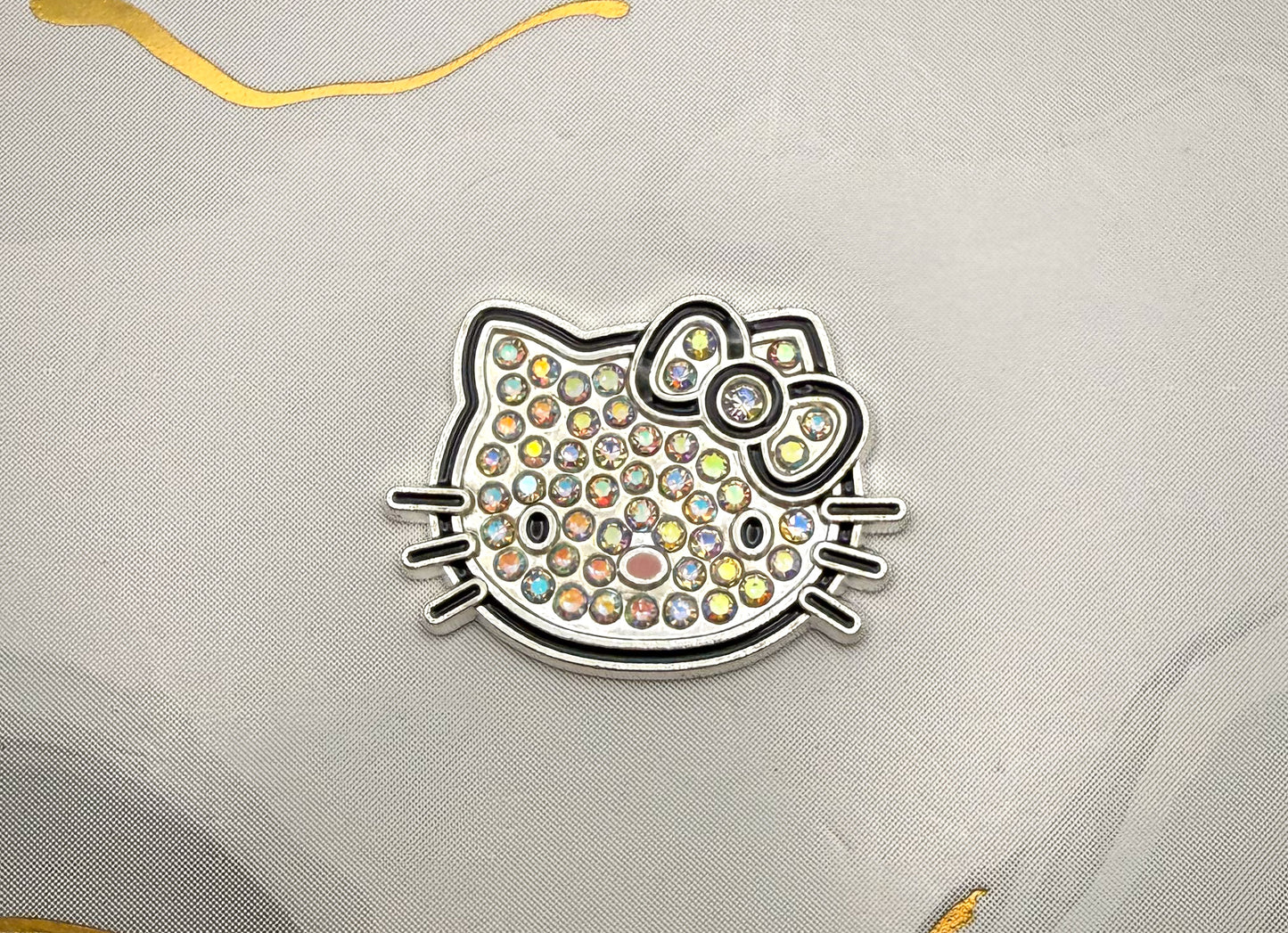 Silver Hello Kitty Head Metal DIY Charm