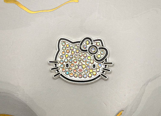 Silver Hello Kitty Head Metal DIY Charm