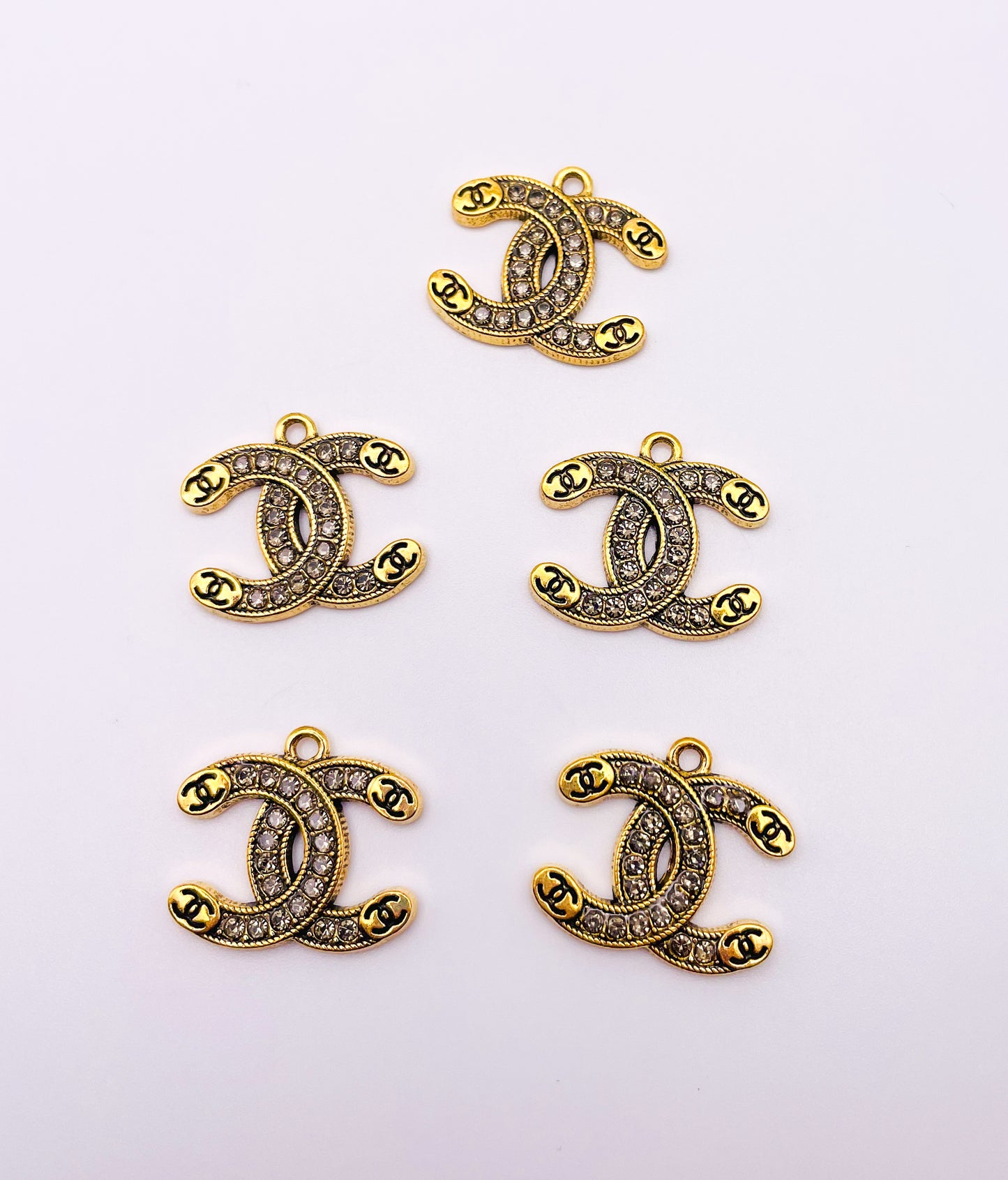 High Quality Gold Zircon CC Charms