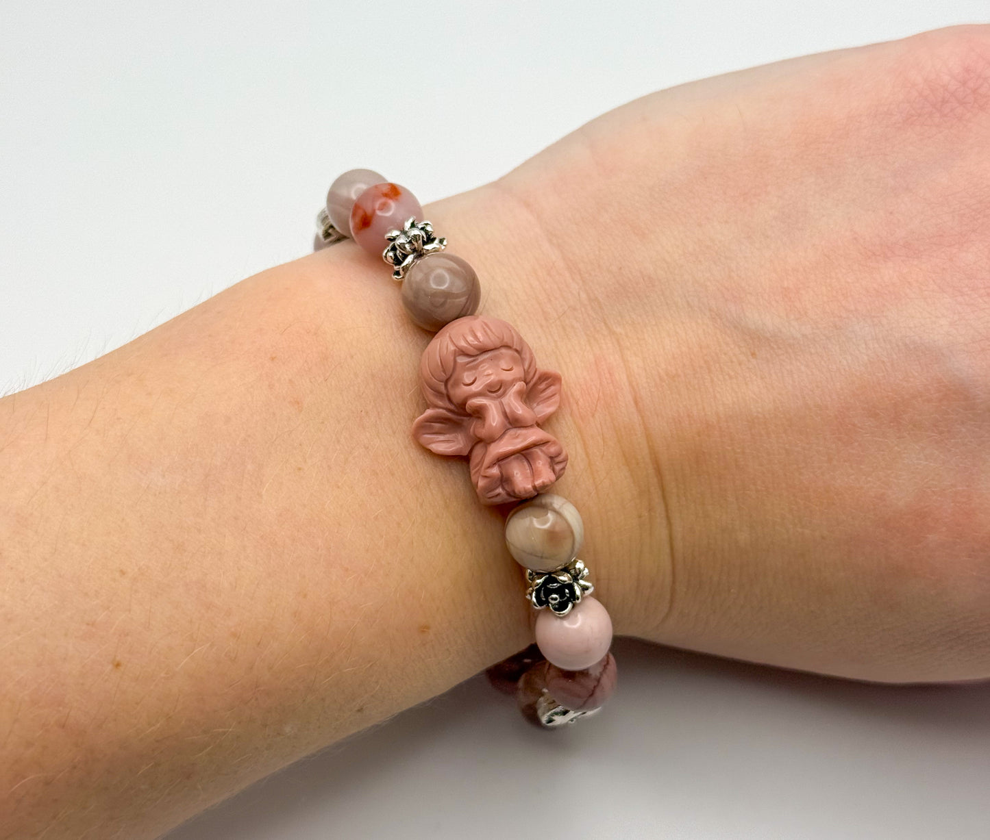 Natural Alashan Agate Angel Bracelets- 2 Different Styles