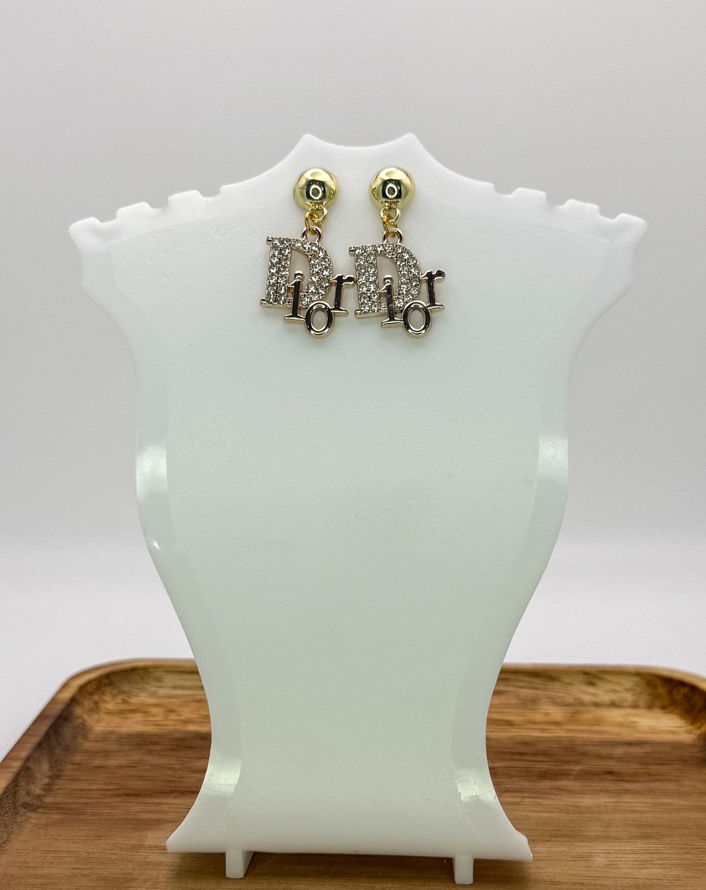 Dior Gold Stud Earrings