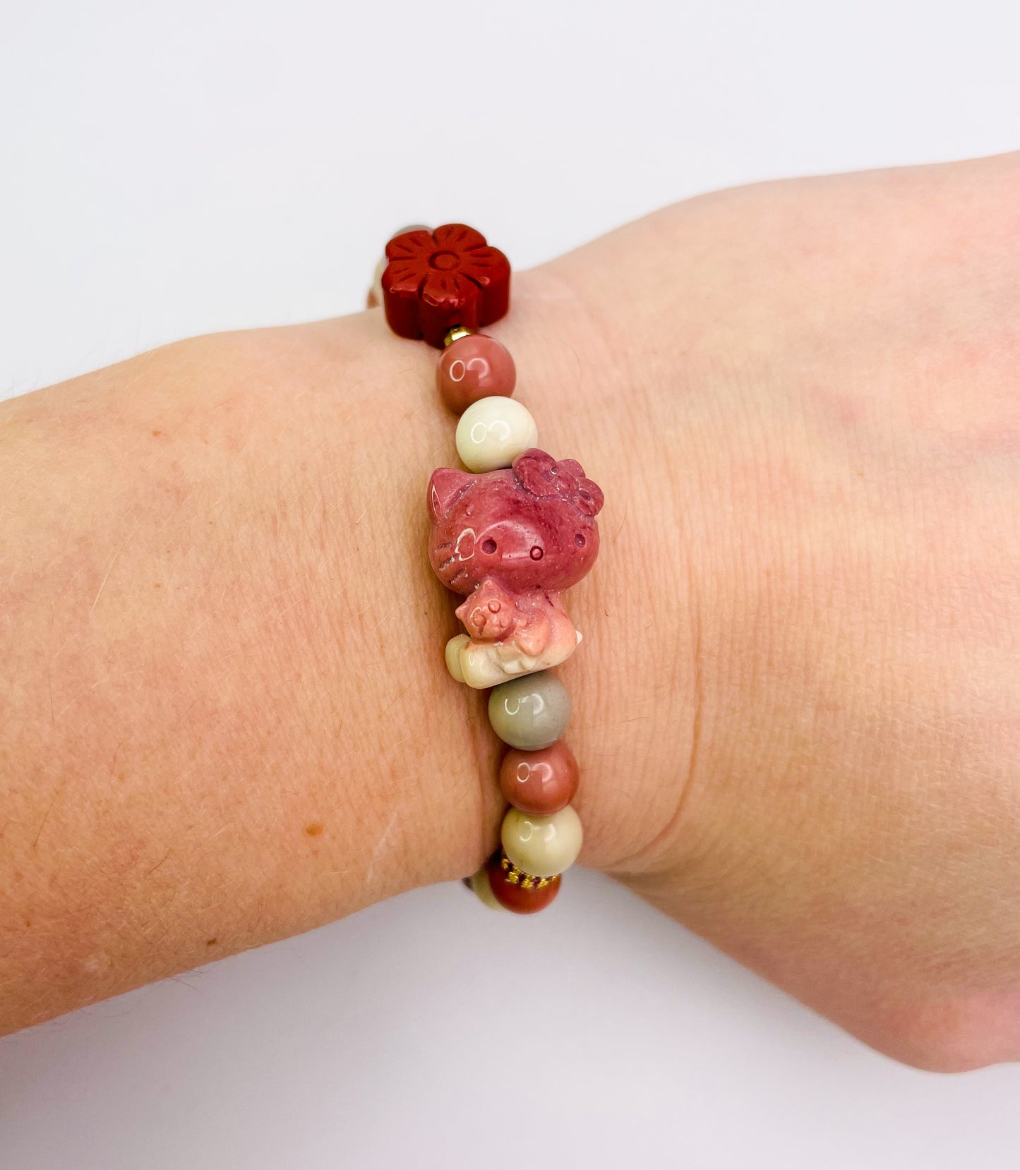 HK Alashan Agate Natural Crystal Statement Bracelet