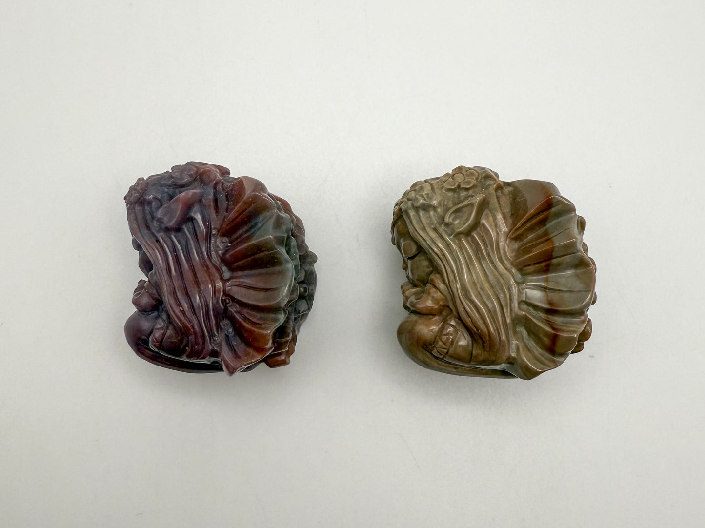 Natural Alashan Agate Fairy Crystal Carving Decor