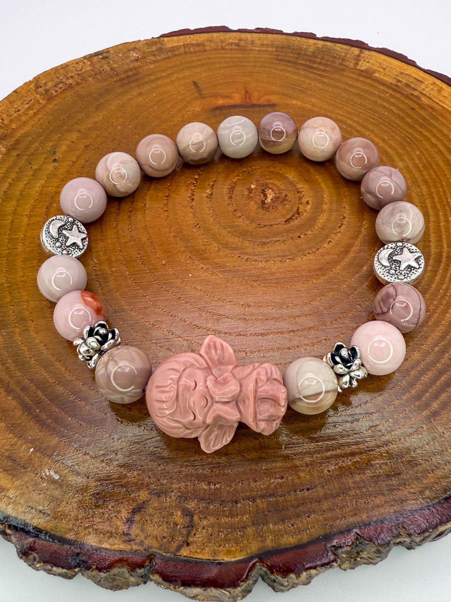 Natural Alashan Agate Angel Bracelets- 2 Different Styles