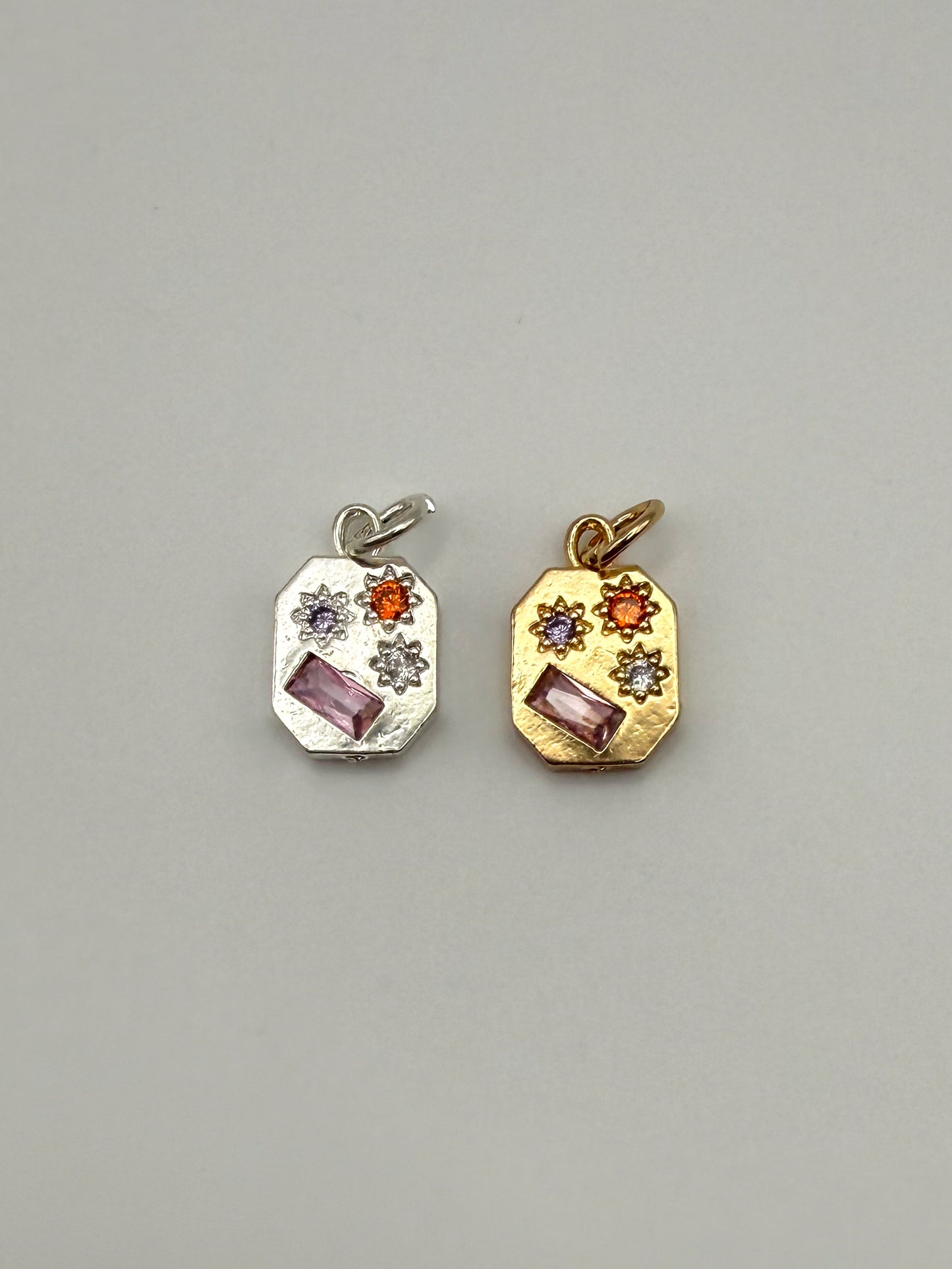 Colorful Mixed Zircon Charm Pendant