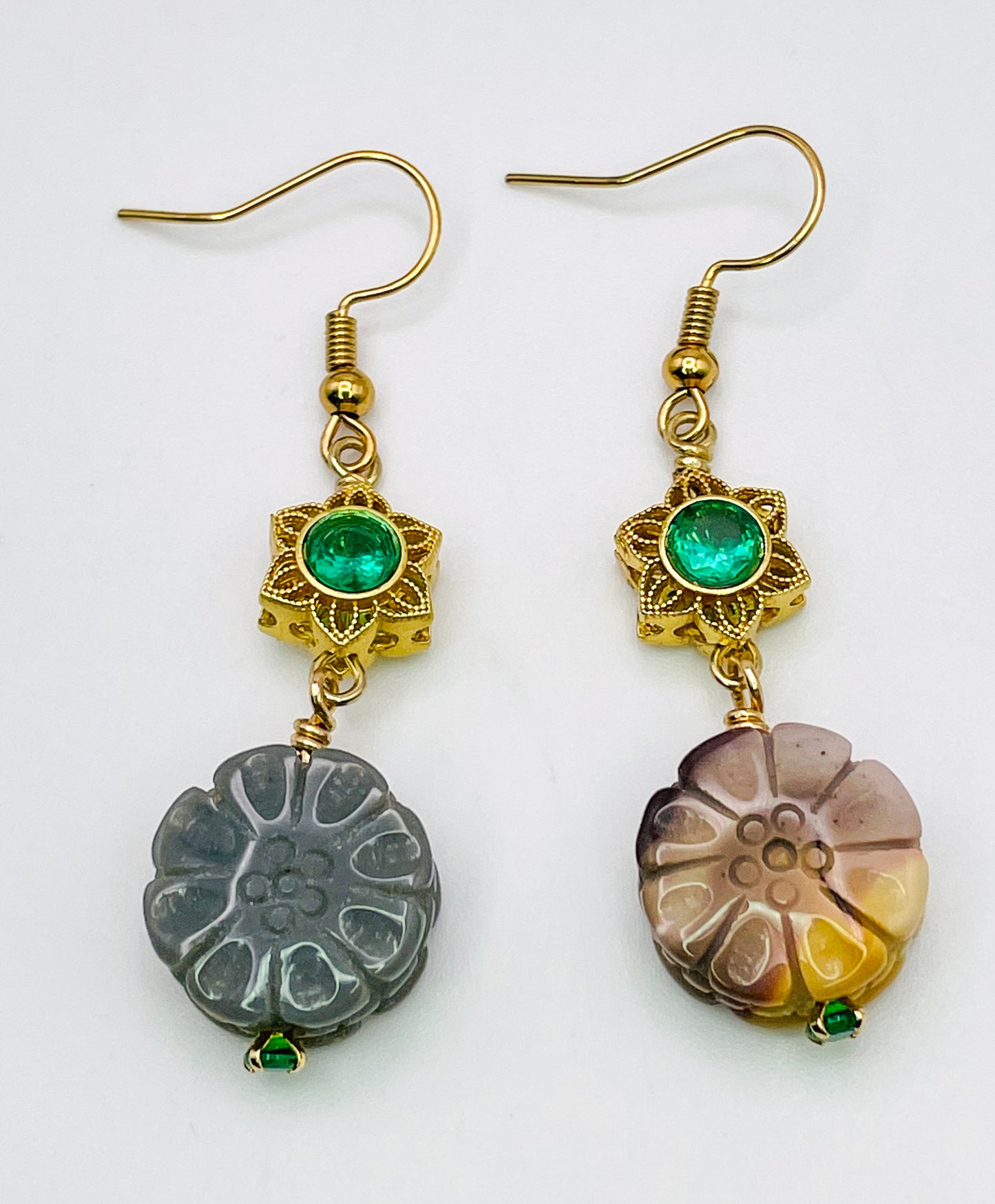 Vibrant Natural Alashan Flower Earrings