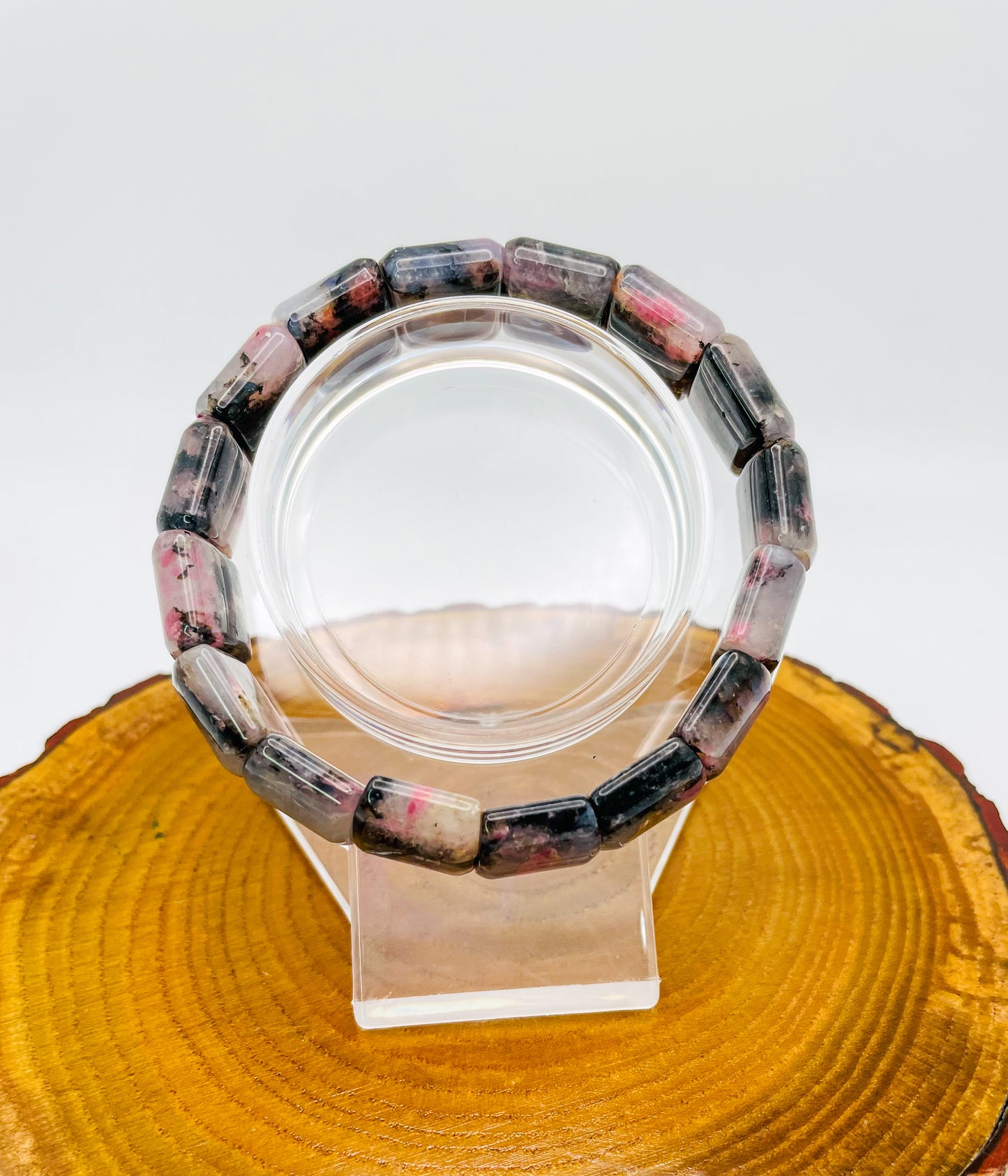 Natural Rhodonite Bangle Bracelet