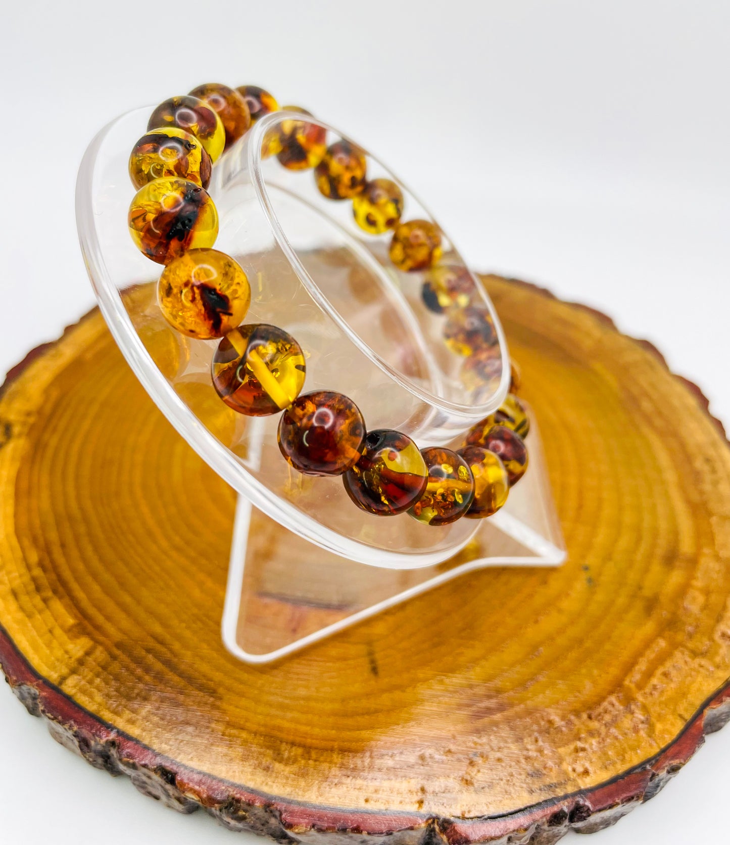 Natural Flower Amber Bracelets