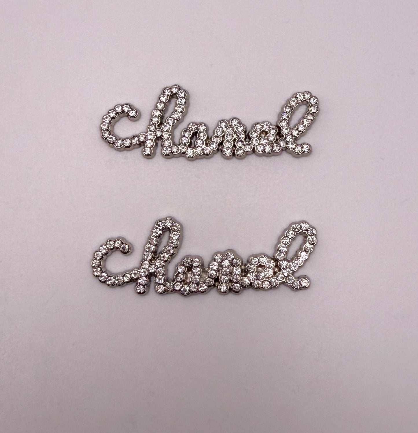 Bling CC Name Plate Metal DIY Charms