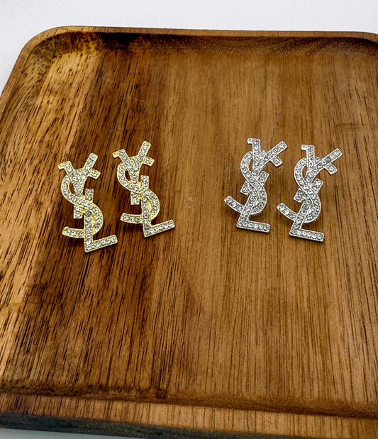 YSL Designer Statement Stud Earrings
