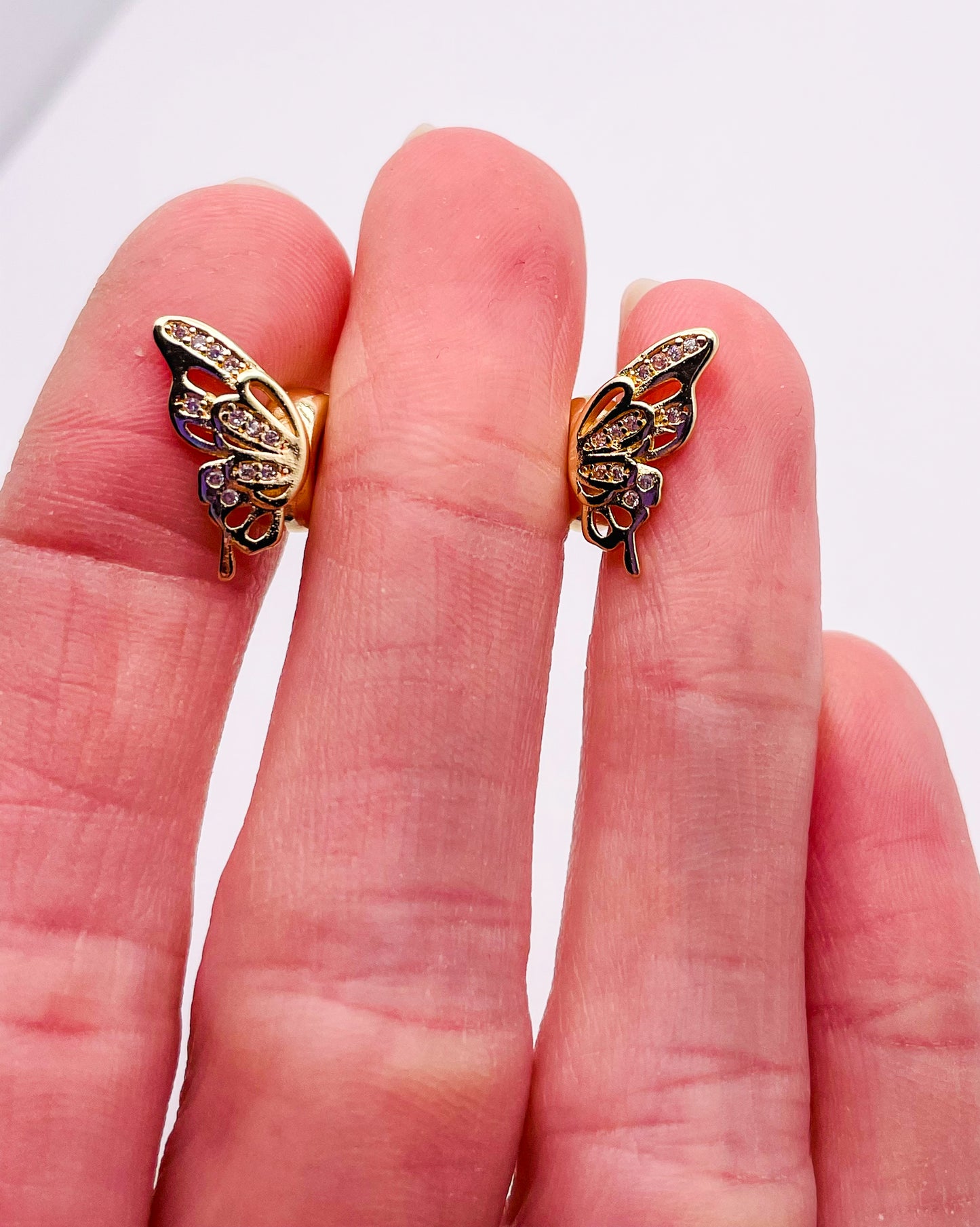 Gold or Silver Butterfly Spacer Charm Beads